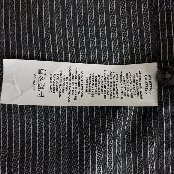 Perry Ellis Grey Striped Casual Dress Shirt - Picture 13 of 16